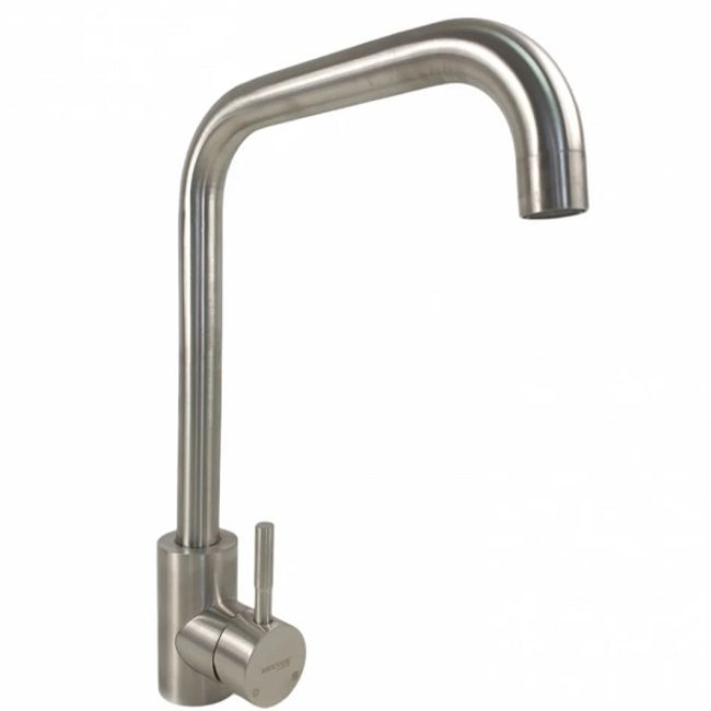 Baterie bucatarie Mixxus SUS-011-G din otel inoxidabil, monocomanda, racorduri incluse, cromat