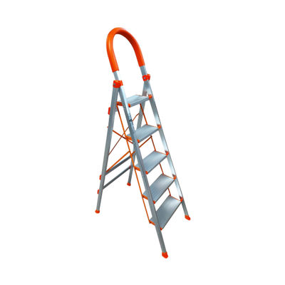 Scara pliabila cu 5 trepte, 4 trepte + 1 platforma, aluminiu, Feather Light, 125 kg