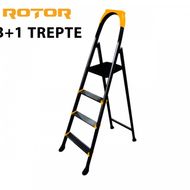 Scara metalica vopsita, 3 trepte + platforma cu sistem antialunecare, Rotor