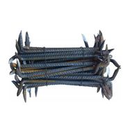 Set 50 de Scoabe din Fier Striat, Lungime 200mm, Grosime 8mm, pentru Prinderea si Fixarea Lemnului, Rezistenta si Duritate Mare