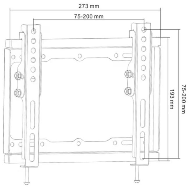 Suport TV LCD/LED, pentru diagonala 13-42 Inch, cu inclinare, negru
