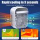 Ventilator portabil, ac cooler, 3 trepte viteza, 7.5W, umidificare, rezervor 180ml
