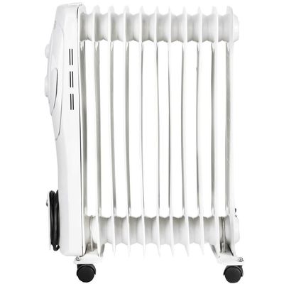 Calorifer Electric Hausberg HB8920AB, 2500 W, 11 Elementi, 3 Nivele de Putere, Termostat Reglabil, Alb