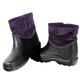 Cizme din pvc impermeabile, antiderapante, captuseala sintetica, mov/negru, dama