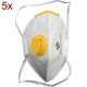 Set 5 masti de protectie cu supapa Vorel 74543, FFP1