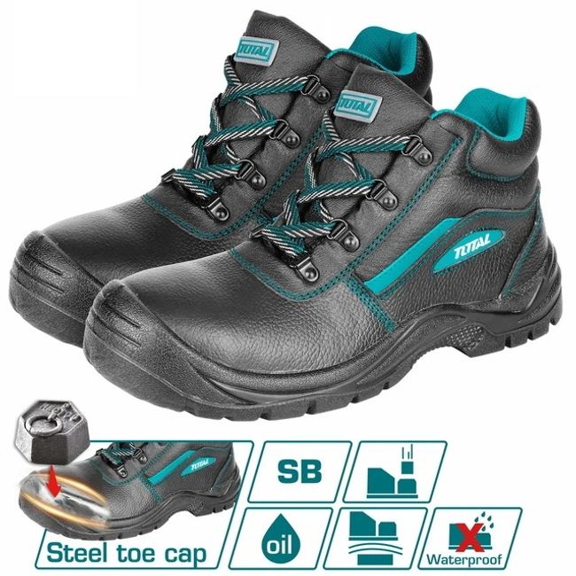 Bocanci de protectie, bombeu metalic, talpa poliuretan, Total TSP202S1P, marimea 40