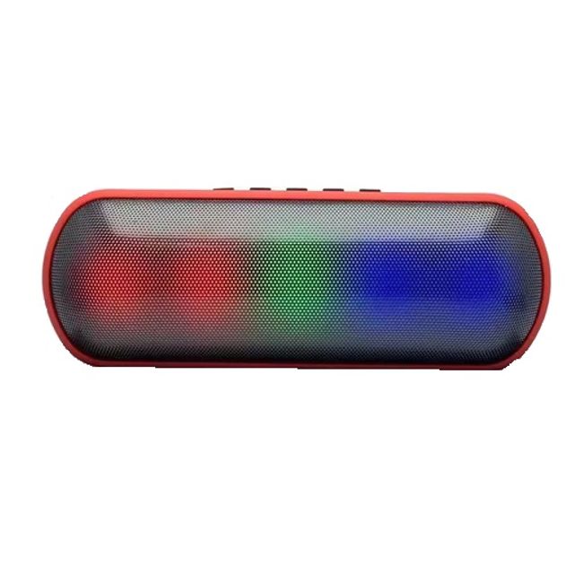 Boxa portabila, 5W RMS, Bluetooth, Usb, TF Card, aux, 1800mAh, rosu, RGB Color, incarcare type-c