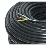Cablu electric flexibil MYYM (litat), H05VV-F 3x2.5mm, Negru (rola 100 metri)