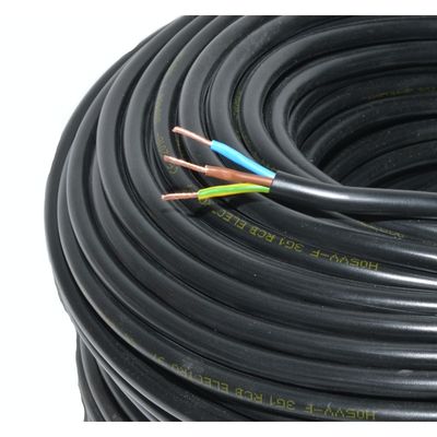 Cablu electric flexibil MYYM (litat), H05VV-F 3x2.5mm, Negru (rola 100 metri)