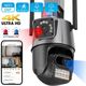 Camera de supraveghere lentila duala 6 MP, P2P WIFI 2.4G, rotire 360 grade PTZ cu senzor de miscare, sirena, detectie umana si aplicatie iCSee