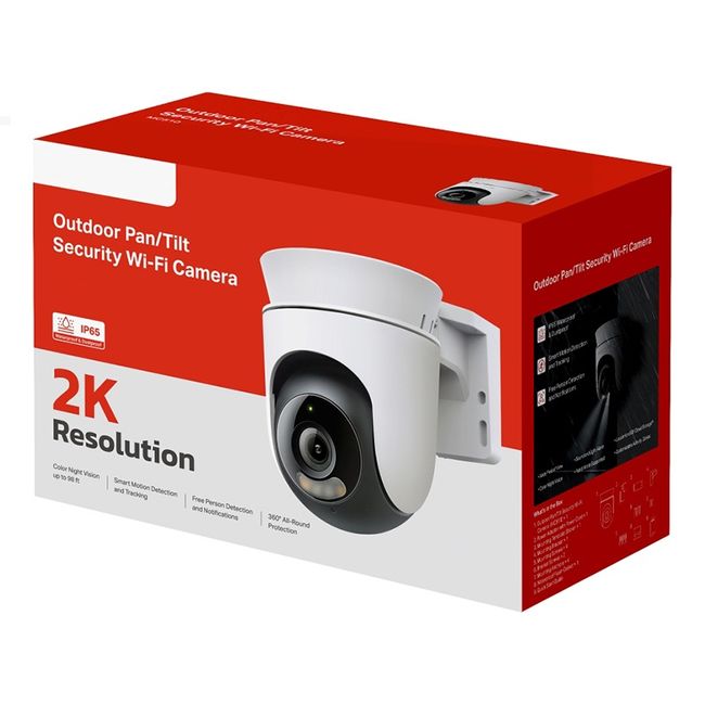 Camera de Supraveghere, Conexiune Wi-Fi, 3MP, HD, 350°, Microfon Si Difuzor Incorporat, Tehnologie ONVIF , Detectare Miscare, Alarma, Alb, Card microSD de pana la 512 GB