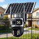 Camera de supraveghere video dubla, panou solar, conexiune WIFI, 6MP, HD, 355° , IP66, Alarma, microfon, senzor miscare, Miromoto®