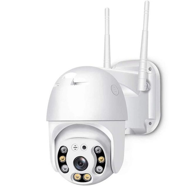 Camera de Supraveghere, Wi-Fi, 2MP, HD, WATERPROOF, Alarma, 8 LED-uri, Alb