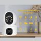 Camera de Supraveghere WIFI, 3MP+3MP, Full HD, Baby Monitor Audio Video, Vedere Nocturna, Senzor Miscare, Control Vocal