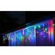 Instalatie De Craciun Multicolora Perdea Tip Turturi Fir Transparent 4 M X 0.6 M, 100 Leduri