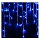 Instalatie de Craciun perdea tip turturi fir transparent 4 M X 0.6 M, 100 leduri, culoare albastra