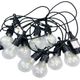 Ghirlanda luminoasa exterior, impermeabila, interconectabila, 5m, 10 becuri, lumina calda tip stroboscop, 2700k, putere 10W, potrivit pentru camping, terasa, gradina
