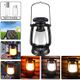 Lampa led tip felinar, aspect retro, portabila, trepte de intensitate lumina, incarcare Type-C / panou solar, Miromoto®