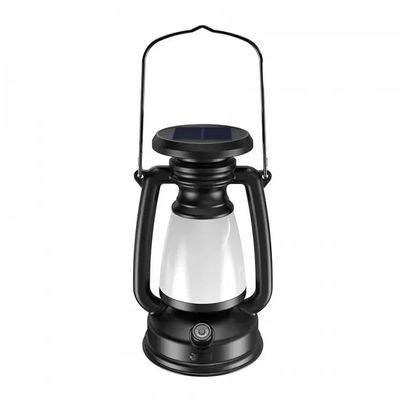 Lampa led tip felinar, aspect retro, portabila, trepte de intensitate lumina, incarcare Type-C / panou solar, Miromoto®