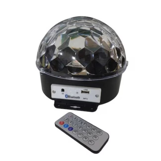 Glob Disco Cu Lumini LED RBG, Bluetooth, USB Si Telecomanda IR