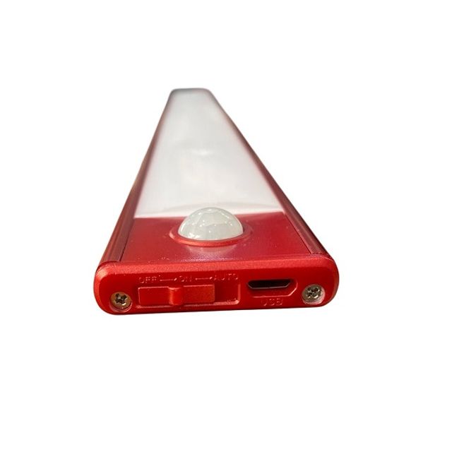 Lampa LED portabila, cu senzor de miscare, reincarcabila, magnet, putere 3.5w, lungime 43cm, rosu