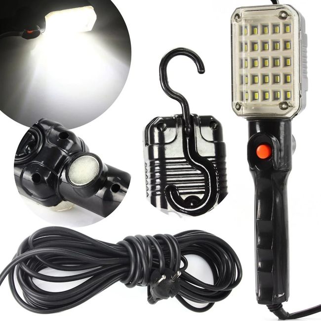 Lampa de lucru cu LED, carlig si magnet, lungime cablu 5m, 25 LED