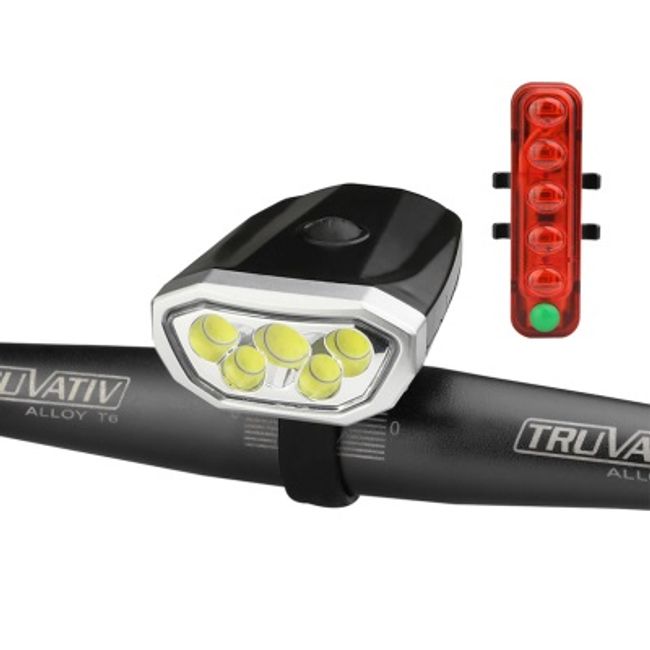 Set de lumini (fata-spate) QX-T0505 reincarcabile pentru bicicleta