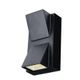 Aplica led de exterior, 2x5W, negru, 3000K, sticla si metal, negru, 1080lm
