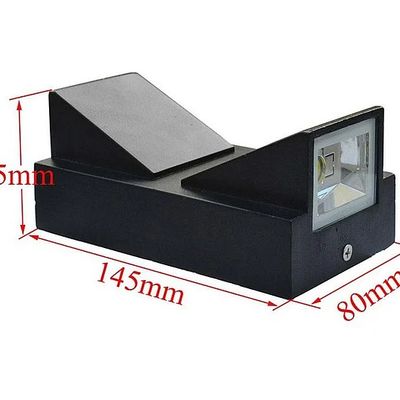 Aplica led de exterior, 2x5W, negru, 3000K, sticla si metal, negru, 1080lm