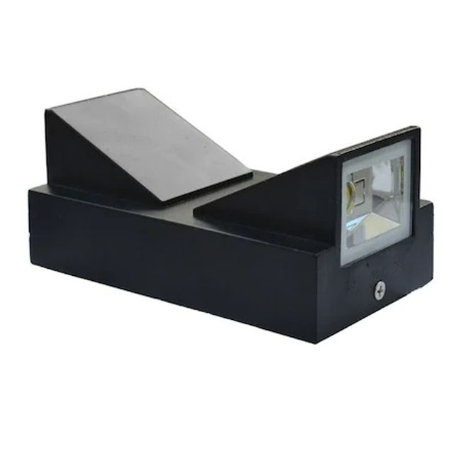 Aplica led de exterior, 2x5W, negru, 3000K, sticla si metal, negru, 1080lm