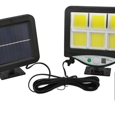 Lampa solara de exterior cu senzor de miscare, telecomanda, brate reglabile, 6 Led COB, 128-6 COB