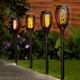 Lampa Solara LED pentru curte sau gradina cu Efect Real de Flacara, 50cm inaltime