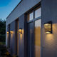Set 2 lampi LED solare de perete, lumina calda decorativa, senzor de lumina, ip44