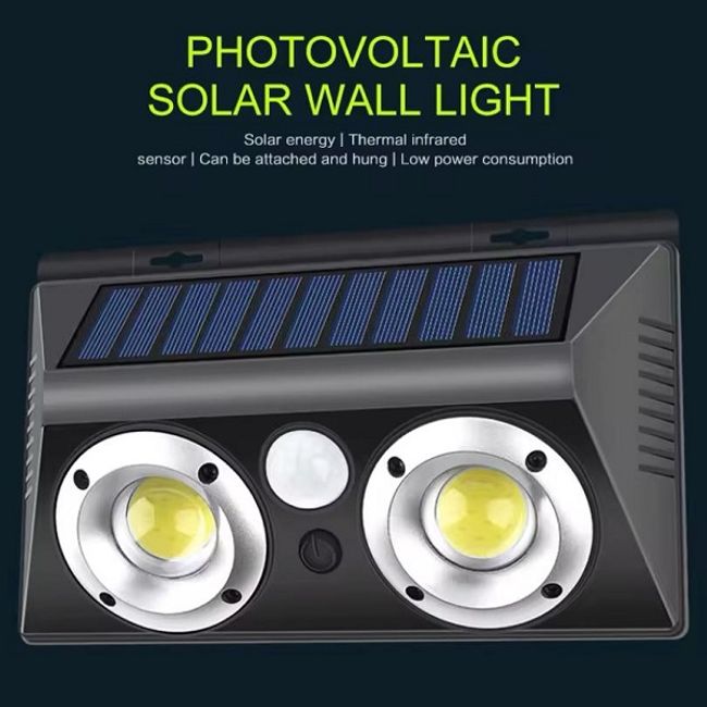 Lampa solara de perete cu senzor de miscare, 32 Cob, 40W