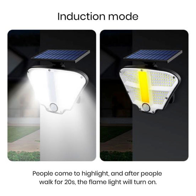 Lampa solara LED cu senzor de miscare si telecomanda,160 x LED, 400 lm, IP 65, 3 surse de iluminare