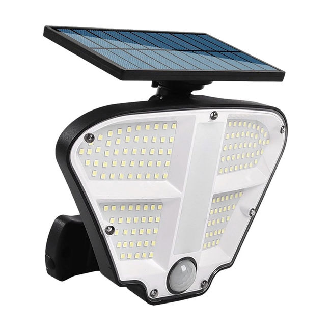 Lampa solara LED cu senzor de miscare si telecomanda,160 x LED, 400 lm, IP 65, 3 surse de iluminare