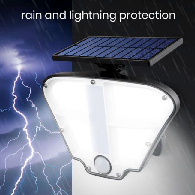 Lampa solara LED cu senzor de miscare si telecomanda,160 x LED, 400 lm, IP 65, 3 surse de iluminare