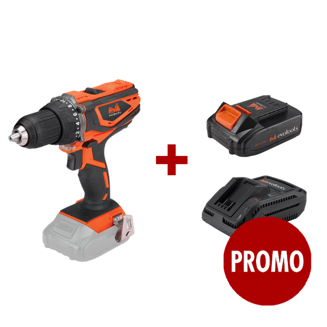 Masina de gaurit si insurubat, Evotools ONE EPTO, cu 1 acumulator, 18 V, 2 Ah, Li-Ion