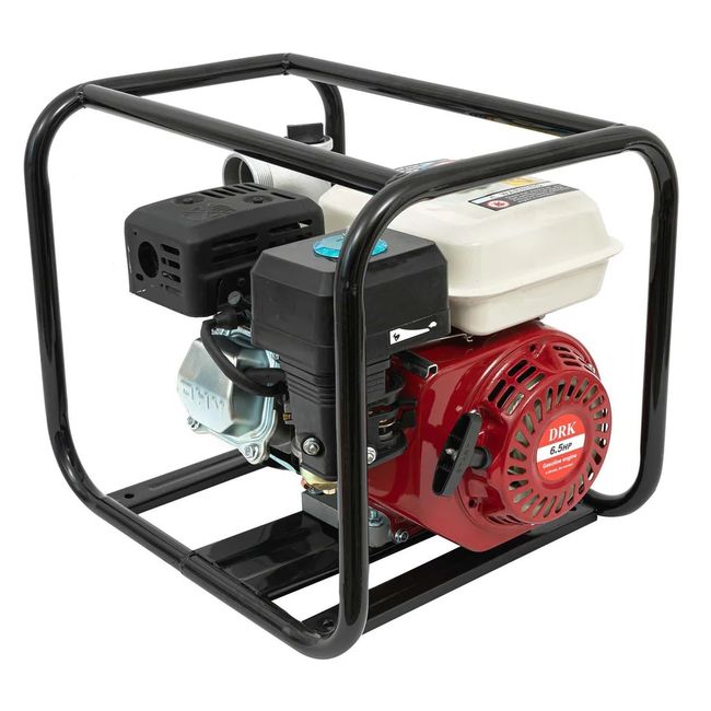 Motopompa apa DRK WP20, 2 Toli, 550 l/min, 6.5 CP, 4 timpi, refulare 30 m
