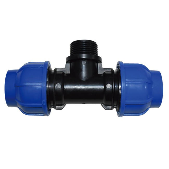 Teu Compresiune PEHD, Filet Exterior, D 20mm x 1/2