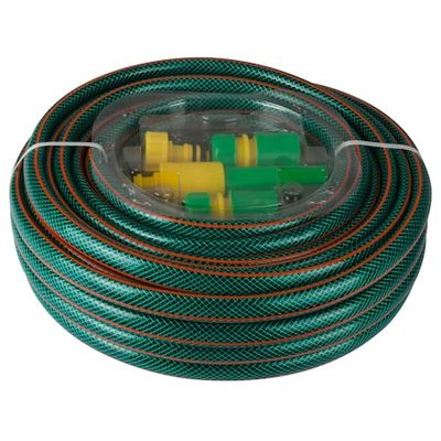 Furtun Gradina Armat 1/2, 20 Metri cu Accesorii, Protectie UV, 8 Bar Presiune Maxima
