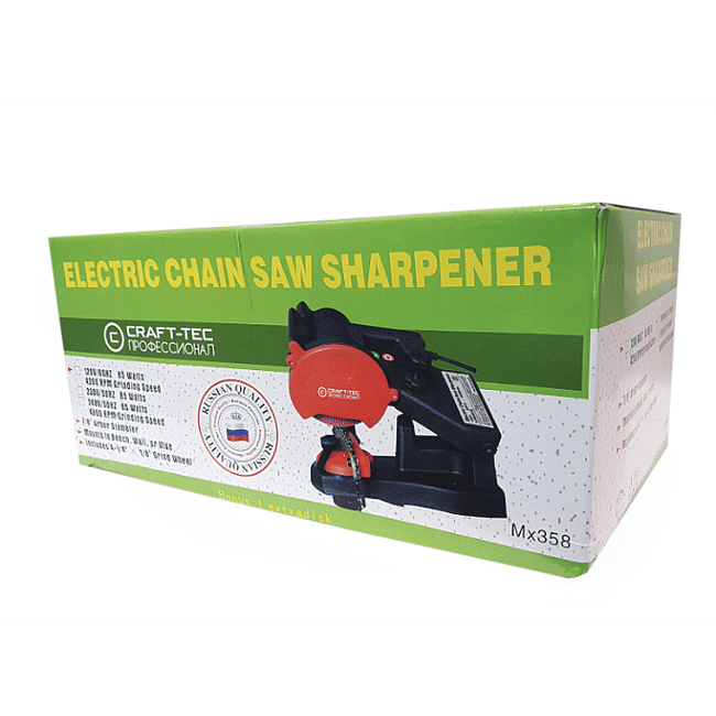 Aparat ascutit lant drujba electric CRAFT-TEC MX358, 85W, 4800 RPM, 1 disc rezerva inclus