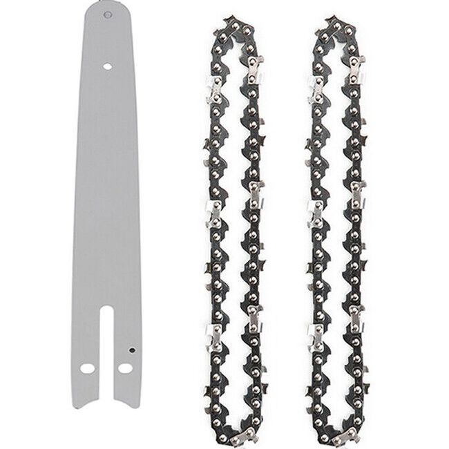 Set lama cu 2 lanturi pentru mini fierastrau cu acumulator, 8 inch, pas lant 1/4, 22 dinti