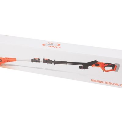 Fierastrau electric cu lant pentru taiat crengi, Evotools ONE EPTO, telescopic, lungime sina 20 cm, cu incarcator si acumulator 18 V, 2 Ah