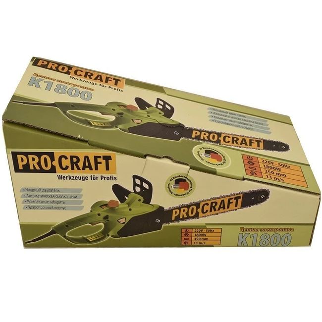 Fierastrau electric cu lant Procraft K1800, lungime sina 35 cm, 1800 W