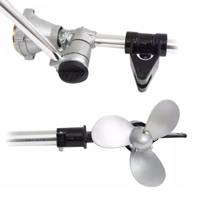 Adaptor pentru barca cu motor motocositoare, cu elice
