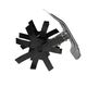 Cultivator motocoasa, 26 mm x 9 T, compatibil tija 26mm si 9 caneluri, model cu aparatoare