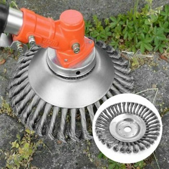 Disc motocoasa cu perie de sarma, 200mm, 8"