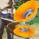 Disc perie matura motocoasa 8'' 200mm , peri nailon, galben