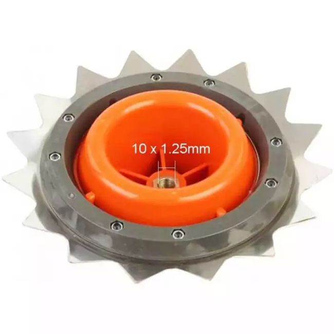 Disc motocoasa pentru tuns iarba 2in1 (16 dinti si fir), Gri/Rosu